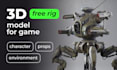 create a 3d model, environment, props