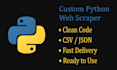 develop a custom python web scraper