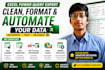 convert raw data into clean formatted tables