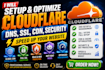 setup cloudflare dns, SSL, CDN, security and speed optimization