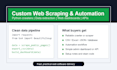 build a custom web crawler, scraper, and automation script
