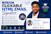create email signature HTML, clickable HTML email signature