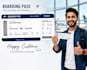 handle airline web check in and boarding pass processing req flight details