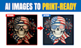 manually convert ai image to print ready dtf dtg png