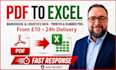 convert PDF to excel from scanned and digital pdfs