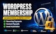 build a wordpress membership subscription website with memberpress or pmpro
