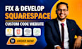 fix or develop squarespace custom code website integrate rest API payment setup