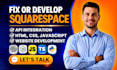 fix or develop squarespace custom code website integrate rest API payment setup