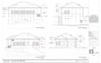 draft construction permit set,roof elevation layout plan,building section design