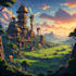 create magical fantasy landscape digital art and scenery