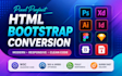 convert figma to html, psd to html css bootstrap, sketch to html