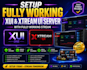 setup fully working xui and xtream ui server with fully working stream
