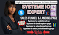 create systeme io sales funnel, systeme io website, systeme io landing page