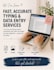 do fast and accurate typing, retyping and data entry work