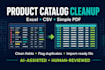 clean and format your shopify or woocommerce product catalog