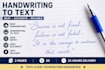 do neat handwriting and handwriting to text accurately