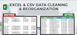 clean, format, merge, and organize your excel or CSV data