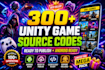 give you 300 unity 2d, 3d game source code