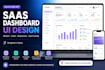 design modern saas dashboard admin panel UI UX in figma