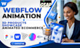 create responsive animated webflow 3d product showcase webflow ecommerce website