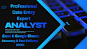 do professional data entry and excel spreadsheet work