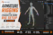 do armature rigging and character bone rig setup in blender