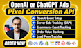 setup openai ads tracking, chatgpt ads pixel and conversion API via GTM