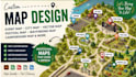 design vector map, event map, city map, campground and site map