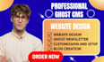 build ghost cms website customize ghost theme fix clone ghost newsletter blog