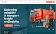design logistics website trucking website freight cargo dispatch website