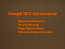 google SEO article writing and content optimization