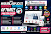 migrate, duplicate redesign, customize optimize prestashop store to shopify cms