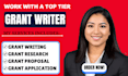 do grant research, write a winning grant proposal and grant submission