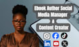 be your book author social media manager and content creator