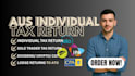 do australian individual tax return with dividend, crypto and cgt