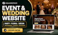 design squarespace luxury wedding website, event decorator, party planner websit