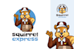 create a modern animals, courier logo with custom concepts