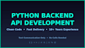 develop python backend API and automation scripts