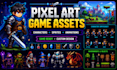 create pixel art game assets, characters, spritesheets,animations and background