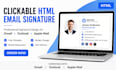 design clickable HTML email signature for gmail outlook apple mail
