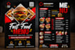 design fast food menu, restaurant menu,  canva editable menu