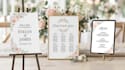 design printable wedding welcome sign seating chart table and digital menu board