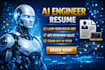 write an ats ai engineer resume for machine learning and data science roles