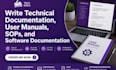 write technical documentation, user manuals, sops, and software documentation