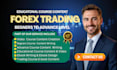 create beginner to advanced forex trading course content, ebook, video course
