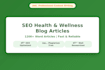 write SEO optimized health and wellness blog articles