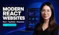 build a modern responsive react website or frontend application