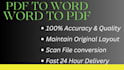 do file conversion, pdf to word and word to pdf accurately