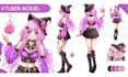 model and rig live2d vtuber model vtuber avatar commission, anime vtuber