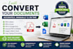 manually convert PDF to word, excel, or google docs accurately